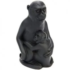 Amadeus Statuette de décoration Maman singe et bébé