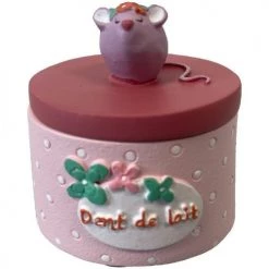Amadeus Petite boite à dents de lait Rose pastel