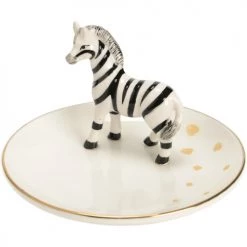 Amadeus Statuette porte-bijoux Zèbre en porcelaine