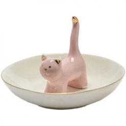Amadeus Statuette porte-bijoux Chat Rose