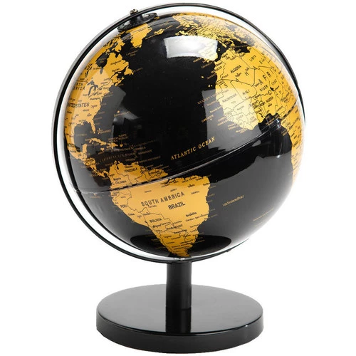 Amadeus Décoration Globe Terrestre Noir et Or 3 Amadeus Décoration Globe Terrestre Noir et Or