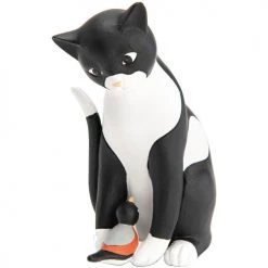 Amadeus Chat et Oiseau de décoration en résine