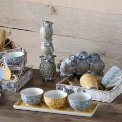 Amadeus Chouettes de décoration en résine patinée -Amadeus Soldes Magasin 21301643 500 B