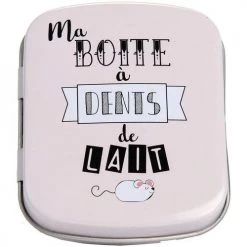 Amadeus Boite à dents de lait Rose en métal