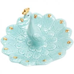 Amadeus Statuette porte-bijoux Paon Bleu