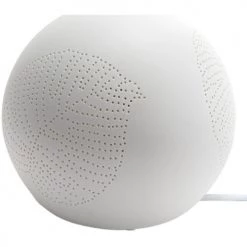 Amadeus Lampe à poser blanche Feuilles 15 cm