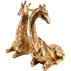 Amadeus Serre Livre Girafe en résine Or